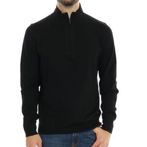 MAGLIA MEZZA ZIP NERO